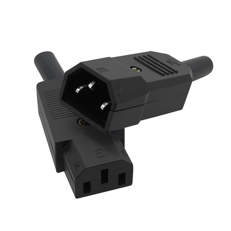 10A 250V crni IEC C13 C14 ženski i muški utikač Ponovni konektor napajanja 3-pinska izmjenična utičnica