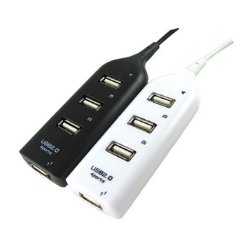 USB гнездо Електрически инструмент 4-портов USB 2.0 хъб с 1,6 футов кабел, подходящ за лаптоп, настолен компютър, потребителска електроника