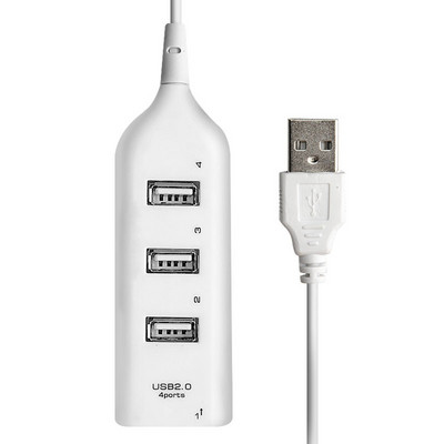 Υποδοχή USB Ηλεκτρικό εργαλείο 4 θυρών USB 2.0 Hub με καλώδιο 1,6 πόδια Κατάλληλο για φορητούς επιτραπέζιους υπολογιστές καταναλωτικά ηλεκτρονικά