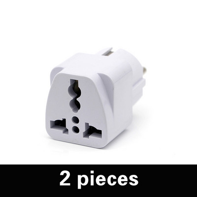 Välismaal reisimiseks ja koduks valge must adapter elektripistik ELi Euroopa pistikupesa muundurile sobib Itaalia Prantsusmaa Hispaania Venemaa jne.