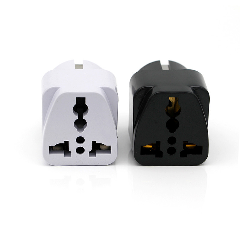 Välismaal reisimiseks ja koduks valge must adapter elektripistik ELi Euroopa pistikupesa muundurile sobib Itaalia Prantsusmaa Hispaania Venemaa jne.
