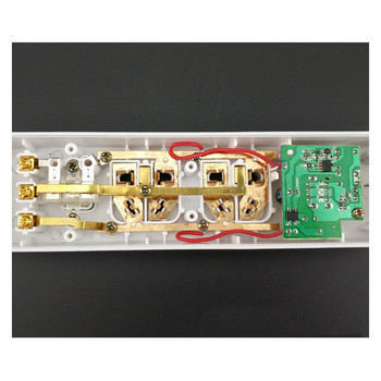 10A 2 изхода 2 порта USB зарядно Многопозиционни контакти AC захранване Зарядно устройство Стенен контакт адаптер Без удължителен кабел