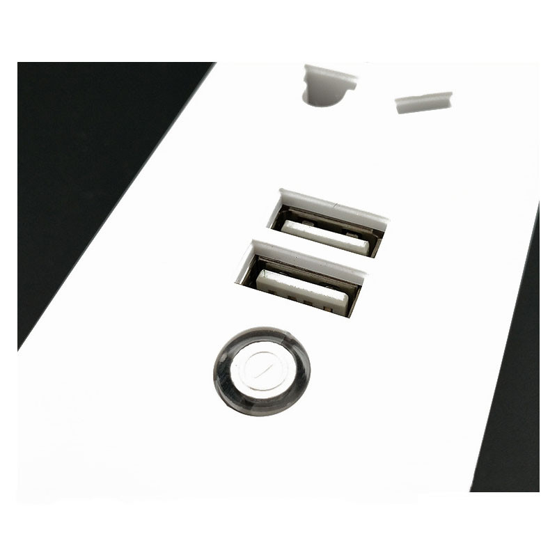 10A 2 kontaktligzda 2 portu USB lādētājs Vairāku pozīciju barošanas ligzdas Maiņstrāvas barošanas lādētājs sienas kontaktligzdas adapteris bez pagarinātāja kabeļa