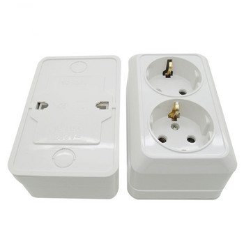 EU Plug Double Socket 1/2 Outlet Wall Socket Without Ground European Adapter Charging Power Φορτιστής τοίχου 250V 16A