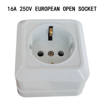 EU Plug Double Socket 1/2 Outlet Wall Socket Without Ground European Adapter Charging Power Φορτιστής τοίχου 250V 16A