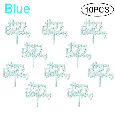 6pcs/Lot Zlatni Sretan rođendan Akrilne prevlake za tortu Zlatne prevlake za rođendansku tortu za djecu Ukrasi za tortu za rođendansku zabavu Baby Shower