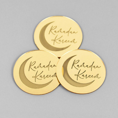 5/10 komada Eid Mubarak akrilni nadjev za kolače Zlatni Ramadan Kareem pokrivač za torte Islamski muslimanski festival Party Cake DIY ukrasi