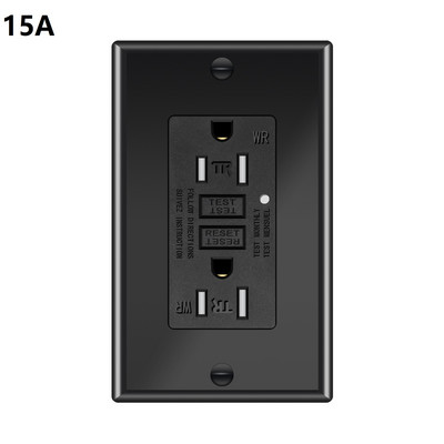 GFCI utičnica 15/20A GFCI zamjenske bijele električne utičnice otporne na vremenske uvjete otporne na neovlašteno korištenje za vanjsku/kuhinju