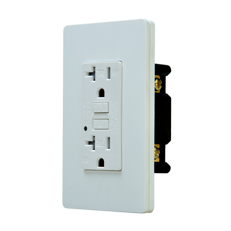 GFCI utičnica 15/20A GFCI zamjenske bijele električne utičnice otporne na vremenske uvjete otporne na neovlašteno korištenje za vanjsku/kuhinju