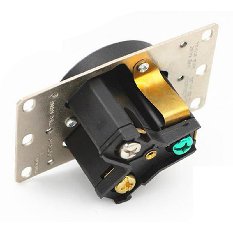 Juodas amerikietiškas 125V 30A NEMA TT-30P TT-30R US Generatoriaus kištukinis lizdas Neišsijungiantis pramoninio maitinimo kištuko lizdas, vidinis laido jungtis