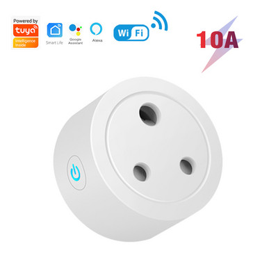 Tuya 10A Smart Plug Tuya Smart Home US/JP/IS WiFi Smart Socket hangvezérlés A Smart Life APP Alexa Google Home segítségével működik
