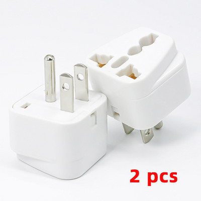 USA Kanada universaalne reisipistiku adapter, tüüp B - teisendage Euroopa Ühendkuningriik India Austraalia Ameerika pistikupesaks - ümmargune lame tihvt - 2 tk