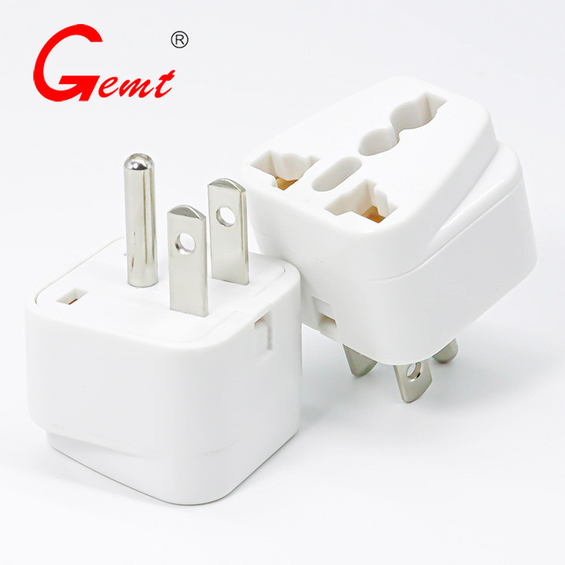 USA Kanada universaalne reisipistiku adapter, tüüp B - teisendage Euroopa Ühendkuningriik India Austraalia Ameerika pistikupesaks - ümmargune lame tihvt - 2 tk