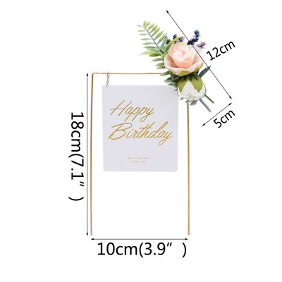 1 τεμ Μεταλλικό κάλυμμα χριστουγεννιάτικου κέικ Τεχνητά λουλούδια Τούρτες για τούρτες για DIY Baby Shower Διακόσμηση πάρτι γενεθλίων Διακόσμηση ψησίματος