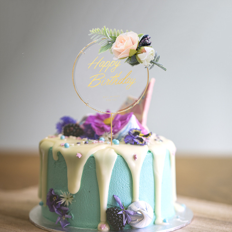 1 τεμ Μεταλλικό κάλυμμα χριστουγεννιάτικου κέικ Τεχνητά λουλούδια Τούρτες για τούρτες για DIY Baby Shower Διακόσμηση πάρτι γενεθλίων Διακόσμηση ψησίματος