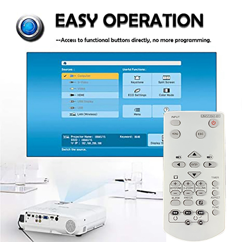 Daljinski upravljač za CASIO projektor YT-141 XJ-A142 XJ-A147 XJ-A242 XJ-A247 Zamjenski daljinski upravljač