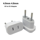 Adaptér Euro zástrčky, adaptér z USA do EÚ, 2-pinový európsky konektor, prevodník zástrčky, cestovný adaptér, elektrická zásuvka 4,0 mm 4,8 mm
