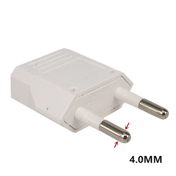 Μετασχηματιστής πρίζας τροφοδοσίας Euro US To EU Adapter 2 Pin Europe Plug Plug Power Converter Μετασχηματιστής ταξιδιού Ηλεκτρική πρίζα 4,0 mm 4,8 mm