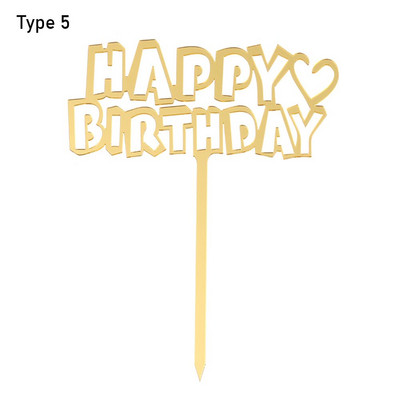 1PC LED rasvjeta u obliku srca Pearl Preljevi za kolače Baby Happy Birthday Wedding Cupcakes Party Cake Bljeskajući alat za ukrašavanje 2022.