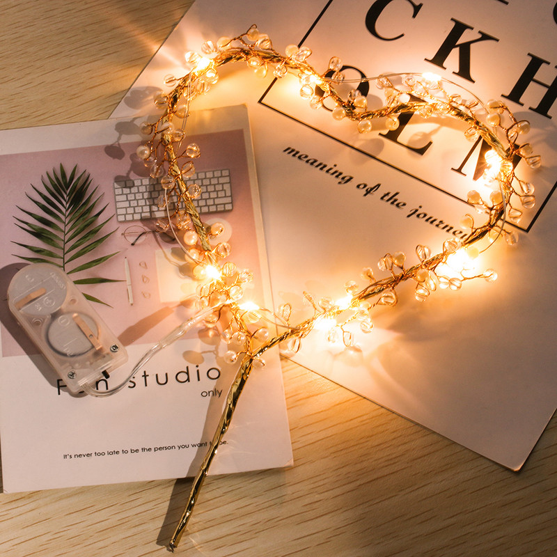 1PC LED rasvjeta u obliku srca Pearl Preljevi za kolače Baby Happy Birthday Wedding Cupcakes Party Cake Bljeskajući alat za ukrašavanje 2022.