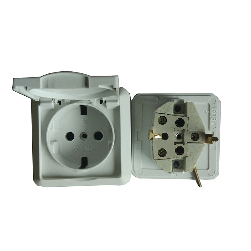 EU európai vízálló ipari váltóáramú elektromos áram EU szabványos dugaszolóaljzat 16A 250V dugaszadapter hosszabbító kábel csatlakozó