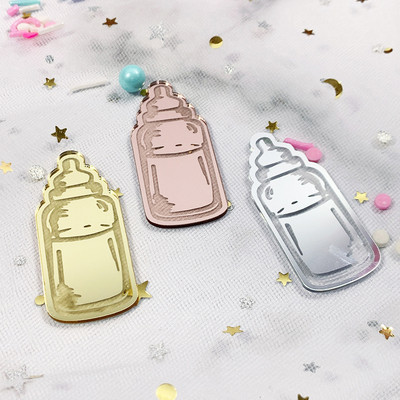 10db szett arany ezüst akril tükör Boldog születésnapot Cupcake Top Cupcakes Kártyabetét Zászló tortadíszek születésnapi partira