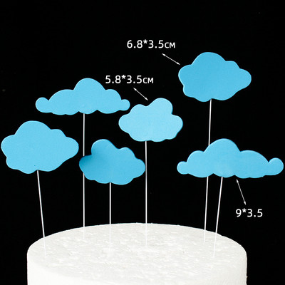 Lennukiteemaline koogikaunistus Multifilm Pilved Lennuk Poisid Palju õnne sünnipäevaks Tassikoogi topper beebipeo küpsetuskaunistused