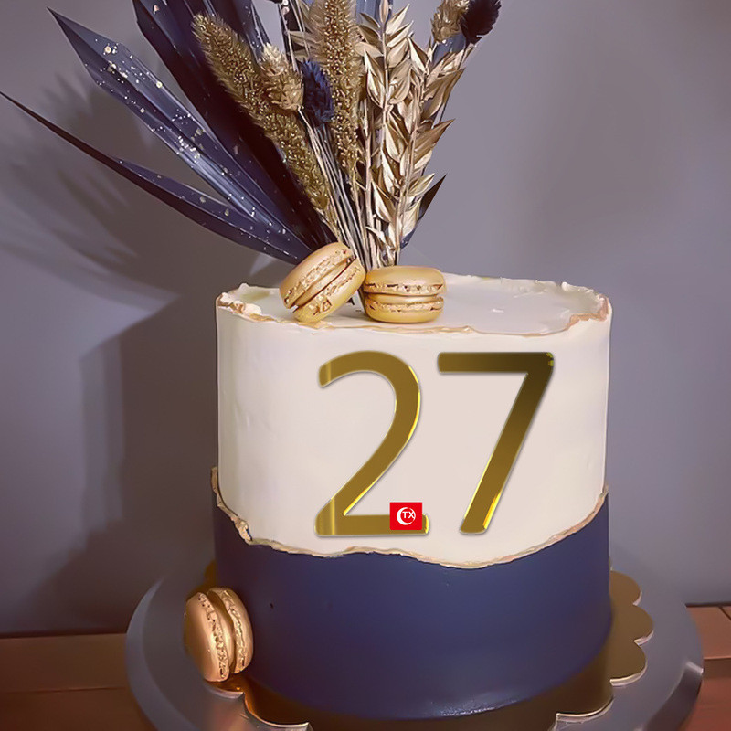 1 Σετ 0-9 Numbers Happy Birthday Cake Topper Χρυσό ασημί ακρυλικό κάλυμμα γαμήλιου πάρτι Cupcake για Παιδικά Διακοσμητικά κέικ γενεθλίων