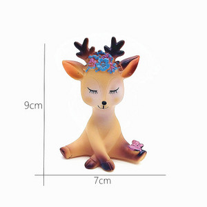 Lovely Baby Deer Születésnapi Party Lány Torta Topper Erdei Téma Gyerekparti Boldog Kellékek Desszert Díszítő Állat