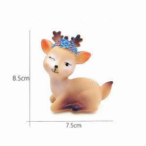 Lovely Baby Deer Születésnapi Party Lány Torta Topper Erdei Téma Gyerekparti Boldog Kellékek Desszert Díszítő Állat
