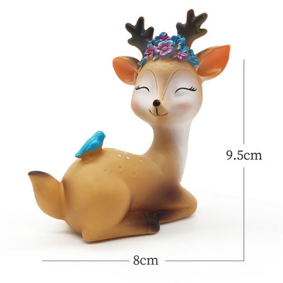 Lovely Baby Deer Születésnapi Party Lány Torta Topper Erdei Téma Gyerekparti Boldog Kellékek Desszert Díszítő Állat