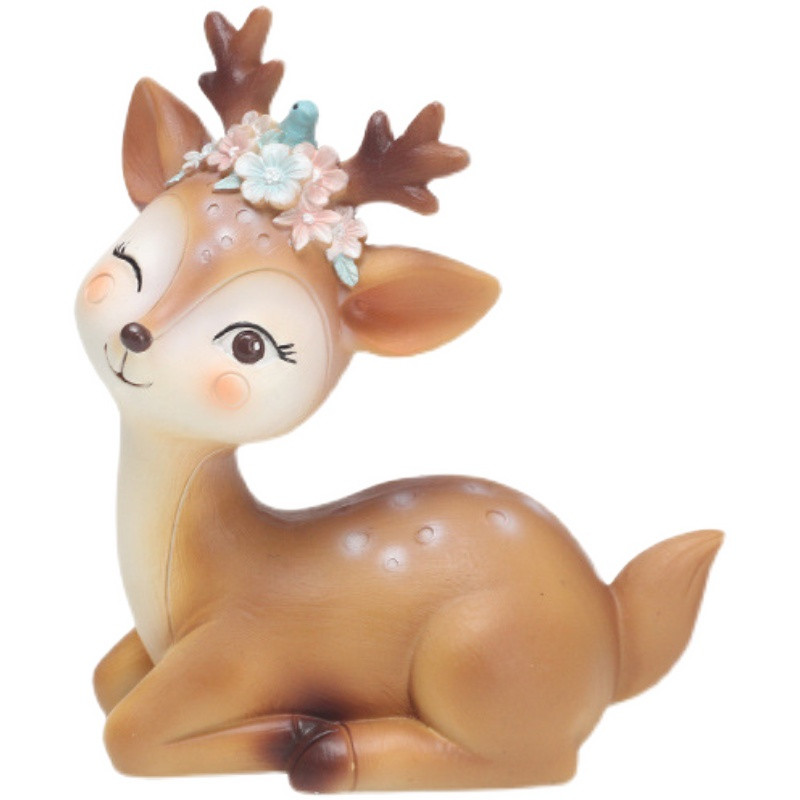 Lovely Baby Deer Születésnapi Party Lány Torta Topper Erdei Téma Gyerekparti Boldog Kellékek Desszert Díszítő Állat
