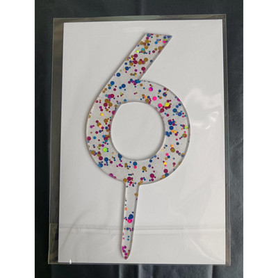 1 buc Cel mai nou cu sclipici transparent numărul 0-9 acrilic pentru tort pentru copii, femei, bărbați, petrecere de naștere, zile aniversare, decor tort