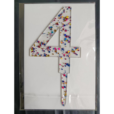 1 buc Cel mai nou cu sclipici transparent numărul 0-9 acrilic pentru tort pentru copii, femei, bărbați, petrecere de naștere, zile aniversare, decor tort