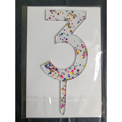 1 buc Cel mai nou cu sclipici transparent numărul 0-9 acrilic pentru tort pentru copii, femei, bărbați, petrecere de naștere, zile aniversare, decor tort