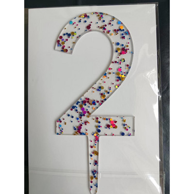 1 buc Cel mai nou cu sclipici transparent numărul 0-9 acrilic pentru tort pentru copii, femei, bărbați, petrecere de naștere, zile aniversare, decor tort