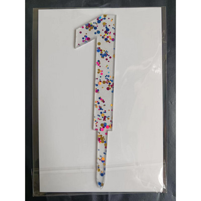 1 buc Cel mai nou cu sclipici transparent numărul 0-9 acrilic pentru tort pentru copii, femei, bărbați, petrecere de naștere, zile aniversare, decor tort