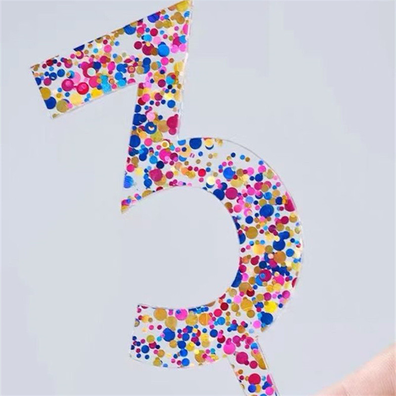 1 buc Cel mai nou cu sclipici transparent numărul 0-9 acrilic pentru tort pentru copii, femei, bărbați, petrecere de naștere, zile aniversare, decor tort