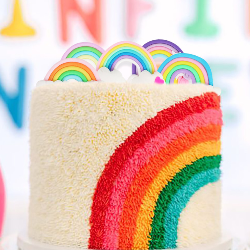 duga višebojni oblak nadjev za cupcake djevojke jednorog rođendanska zabava zastavice za tortu oznaka dekor vjenčanje desert pečenje torte dekoracija