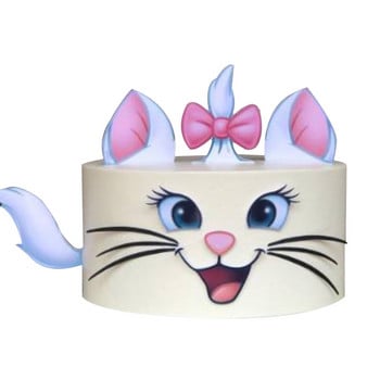 Нова анимационна котка Честит рожден ден Cupcake Topper Set Baby Cat Birthday Cake Topper for Wedding Birthday Cake Decorations