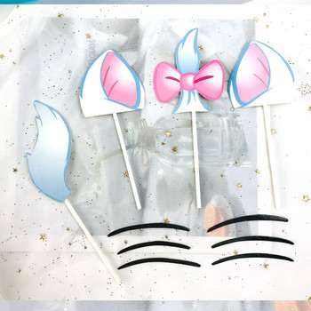 Нова анимационна котка Честит рожден ден Cupcake Topper Set Baby Cat Birthday Cake Topper for Wedding Birthday Cake Decorations