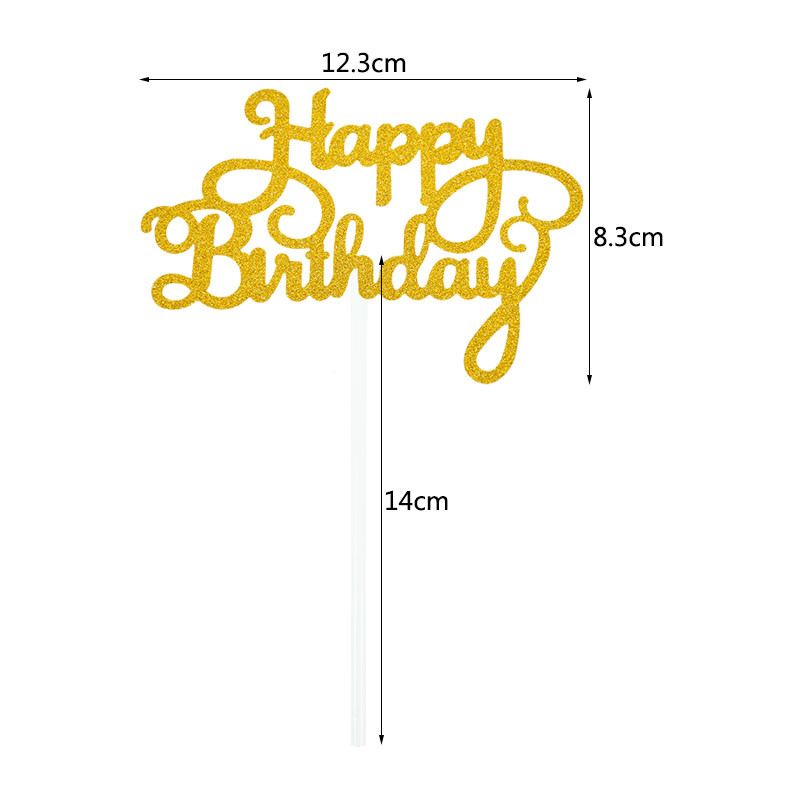 10db Glitter Boldog Születésnapot Letter Tortafedő Sparkle Paper Cupcake Topper Gyerekek Születésnapi Party Baby Shower Desszert Dekor