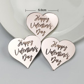 10kom preljeva za tortu za Valentinovo Akrilni ukrasi za kolače za vjenčanje u obliku srca Zlatno Srebrni Dekor preljeva za desert Sretno Valentinovo