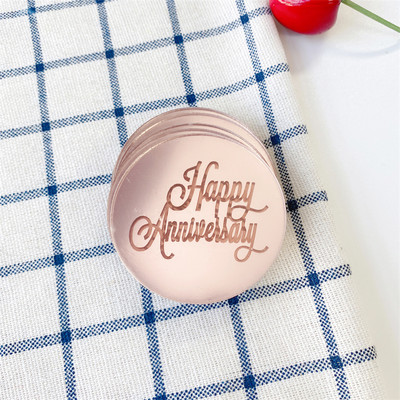 10 vnt. su gimtadieniu torto viršelis Valentino Motinos dienai akrilinis 3D apskritimas torto viršelis, skirtas vestuvių vakarėliui papuošti