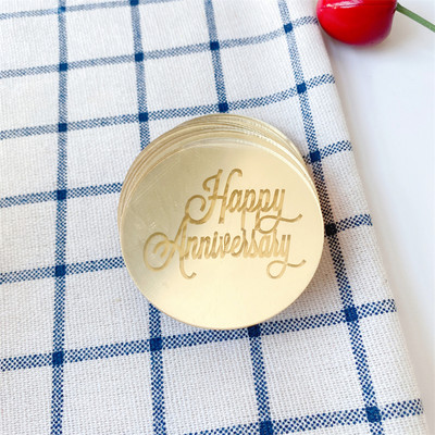 10 vnt. su gimtadieniu torto viršelis Valentino Motinos dienai akrilinis 3D apskritimas torto viršelis, skirtas vestuvių vakarėliui papuošti