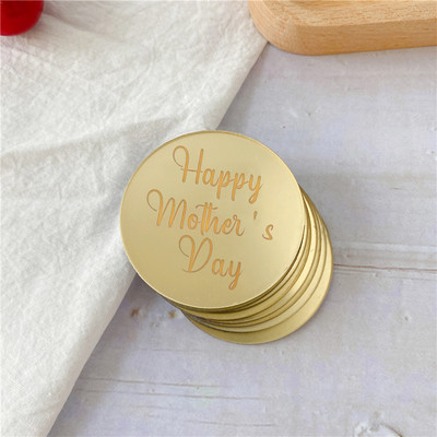 10 vnt. su gimtadieniu torto viršelis Valentino Motinos dienai akrilinis 3D apskritimas torto viršelis, skirtas vestuvių vakarėliui papuošti