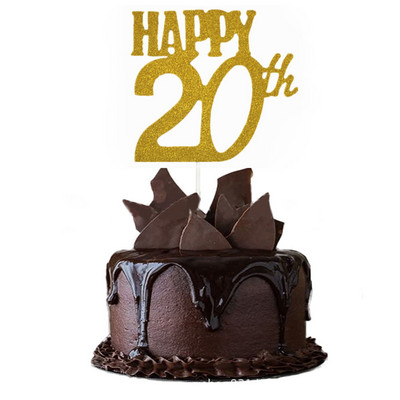 1PC sretan rođendanski naljepnica za tortu Svjetlucava mlada koja će biti 10. 30. 40. 50. 60. godišnjica Dekoracija Dekoracija svadbene torte