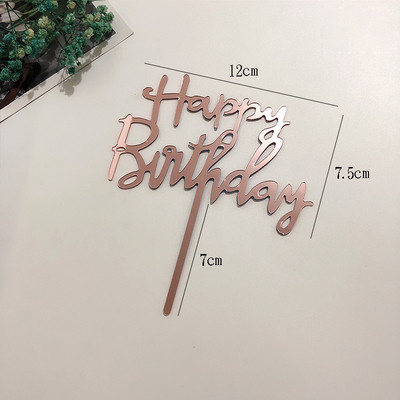 1Set sa zlatnim leptirom Ukras za tortu Sretan rođendan Djevojka Vjenčanje Nevjesta Deserti za kolače Dekoracije za tuširanje djeteta Pokloni