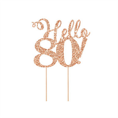 Arany Ezüst Fekete Hello 21 30 40 50 80 Kézzel írható tortafeltétek Boldog születésnapi party dekoráció évfordulós kellékekhez