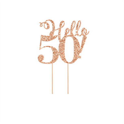 Arany Ezüst Fekete Hello 21 30 40 50 80 Kézzel írható tortafeltétek Boldog születésnapi party dekoráció évfordulós kellékekhez